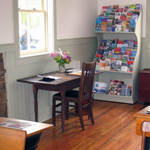 PP&D brochure rack at the newly restored Colchester Schoolhouse